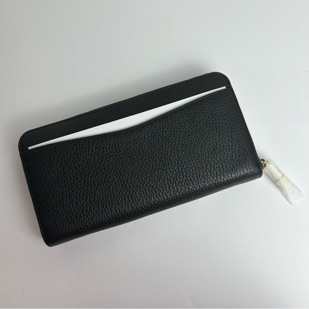 Kate Spade NWT Leila Pebble Leather Large Continental Wallet Black - Picture 4 of 16